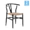 Flash Furniture Logan Commercial, Y-Back Style Wood & Kraft Paper Stackable Dining Chair w/Black/Natural Finish, 2PK 2-ZH-8101YS-BLK-NAT-GG - alternate 9